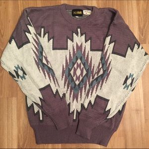 Purple 80’s Aztec Sweater